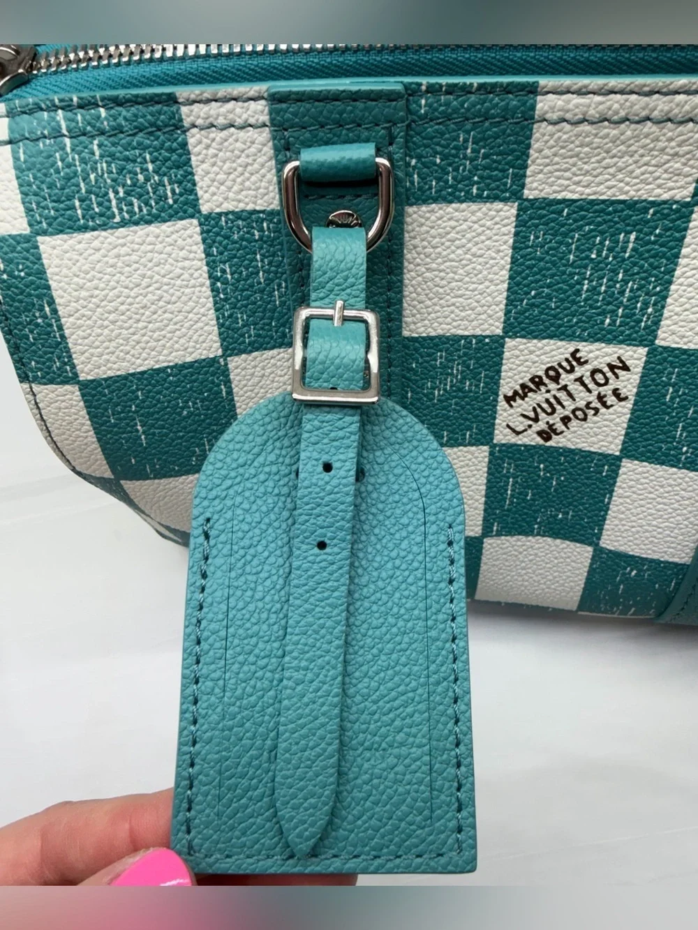 Louis Vuitton Damier City checkered Keepall with COA and dust bag